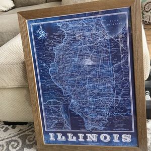 Wall Art Illinois Map